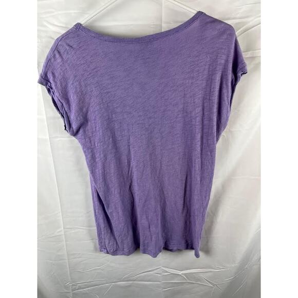Victoria's Secret PINK purple Short Sleeve T-Shirt XS "Look at me" rhinestones - Picture 7 of 7